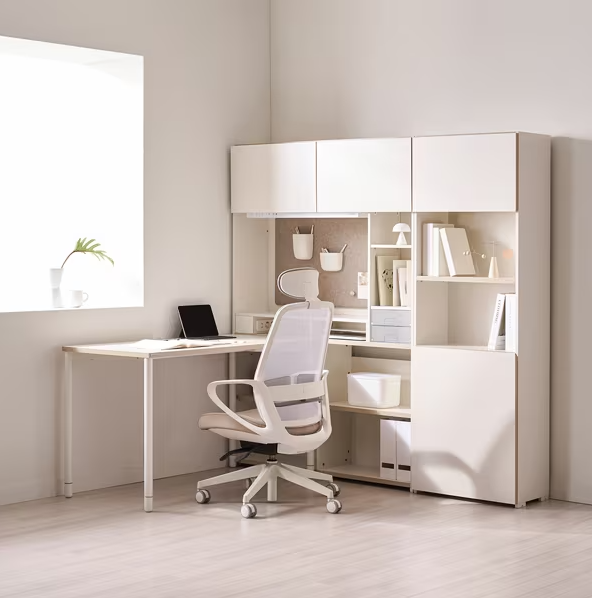 [리바트하움] 오브제 튜터 책상세트 (삼성조명+도어)